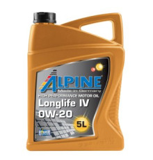 Alpine 0W-20 Longlife IV ACEA A1-/B1-12 VW 508 00/ 509 00 VW TL 525 77 5l  