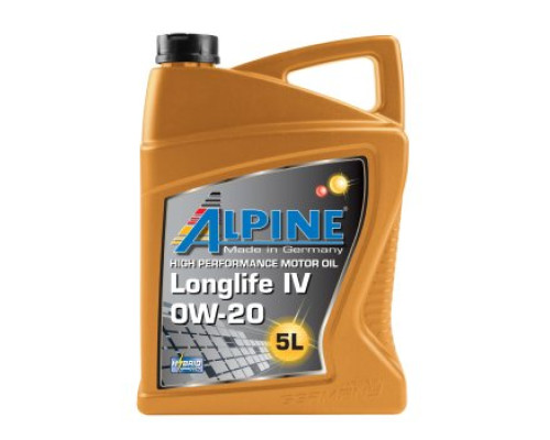 Alpine 0W-20 Longlife IV ACEA A1-/B1-12 VW 508 00/ 509 00 VW TL 525 77 5l  