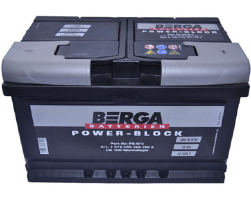 BERGA Power Block 6СТ-72Ah АзЕ 680A (EN) 