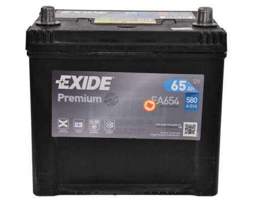 EXIDE Premium 6СТ-65Ah АзЕ ASIA 580A (EN) EA654 