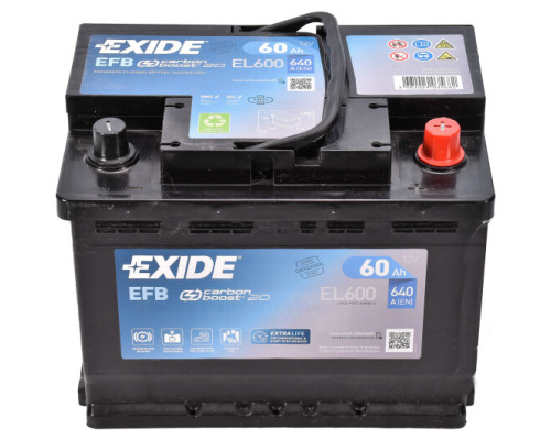 EXIDE Start-Stop EFB 6СТ-60Ah АзЕ 640A (EN) EL600  