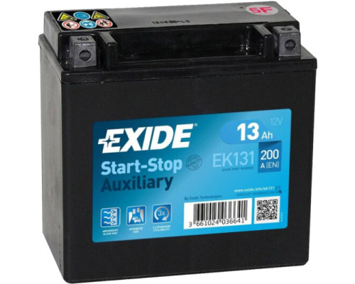 EXIDE Start-Stop Auxiliary 6СТ-13Ah Аз 12В 200А (EN) EK131 