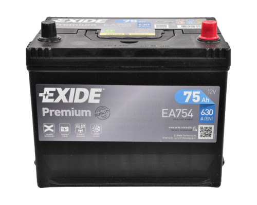 EXIDE Premium 6 CT-75-R EA754 