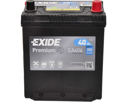 EXIDE Premium 6СТ-40Ah АзЕ ASIA 350A (EN) EA406 