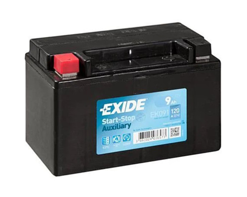 EXIDE Start-Stop Auxiliary 6СТ-9Ah Аз 12В 120А (EN) EK091 